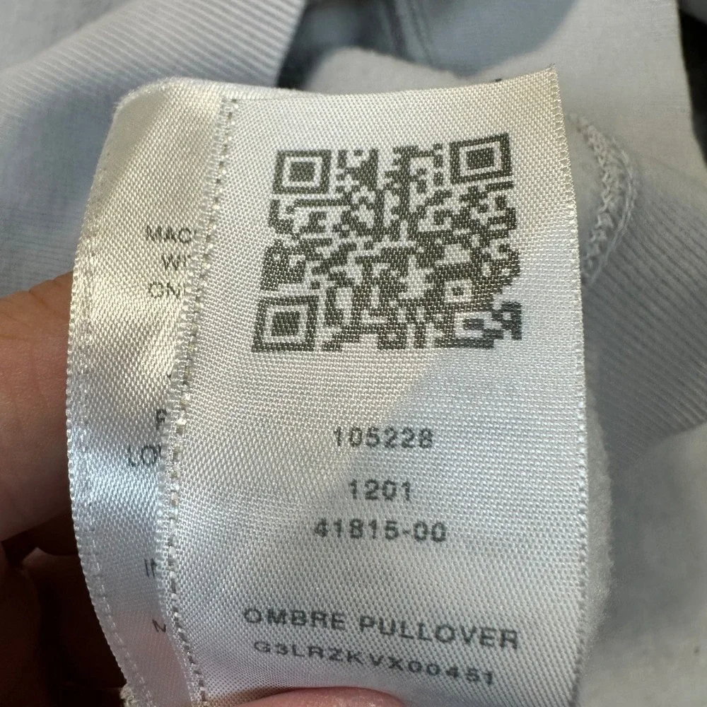 True Religion Ombre Pullover Mens 3XL Grey Streetwear Gradient Logo Sweatshirt